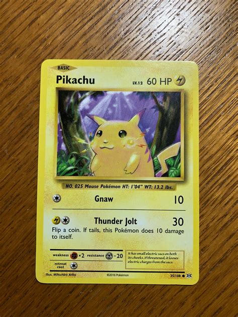 pikachu lv 12 60 hp|2016 Pikachu Pokemon Basic card 35/108 LV.12 .